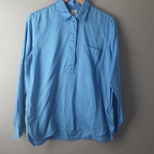 🌞 Gap Women's Cotton Roll Sleeve Henley Shirt | M